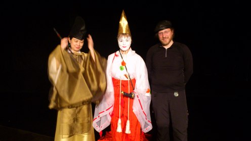 Photo from rehearsal in Gothenburg. From left: Kumiko Nonaka, Ami Skånberg Dahlstedt and Palle Dahlstedt